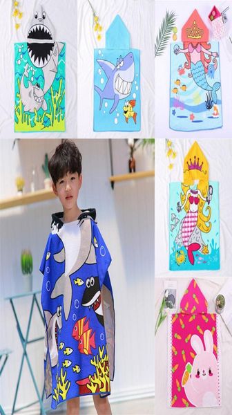 Mermaid Bathrobe Kids Robes Cartoon Animal Unicorn Crianças Crianças Toalha de Toalha de Toalha Capuz Robes3454566