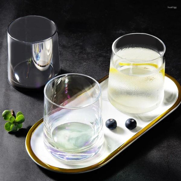Винные бокалы Простые многоразовые красочные творческие стеклянные чашки кофейная посуда пивной чашки и кружки Vasos de Vidrio