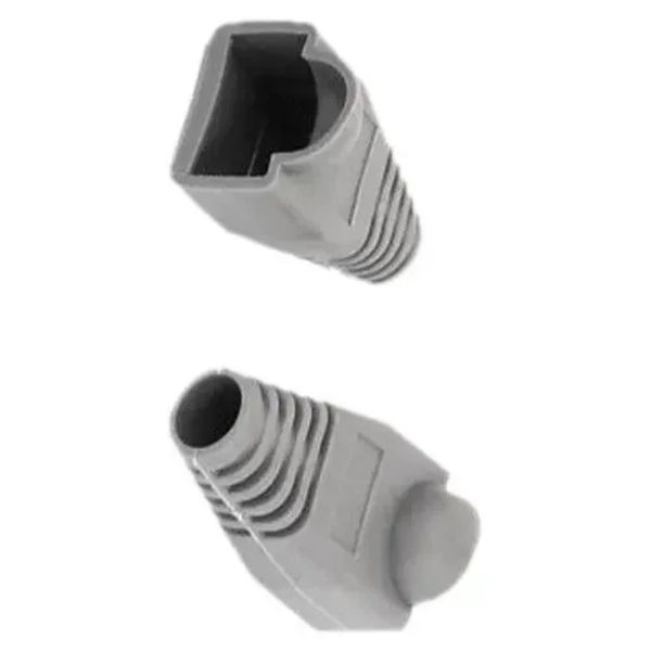 Новый 2024 ANPWOO 10PCS Ethernet Grey Rubber Ruffice RJ45 Коннектора -сапоги Protector 50 штук для разъема RJ45 CASEFOR для разъема RJ45 CANCER CASE