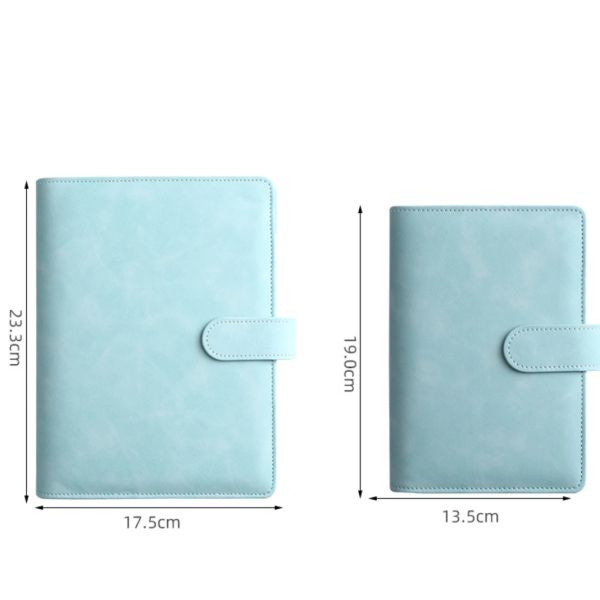 Notebooks A6 Macaron Notebook Caso A5 Biper Zipper Bolsa Couro Binder Caixa Caixa Livro da mão Capas de orçamento Planenal Os periódicos