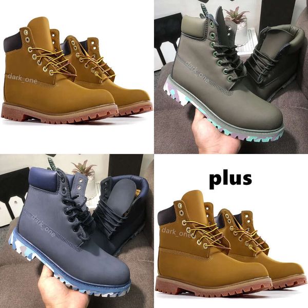 Boot -Deigner für Männer Frauen 6 Zoll Premium wasserdichte Chukka Boot Cowboy Martin Bootie Weizen Red Camo Triple White Black Chocolate Midnight Navy Outdoor IE IE