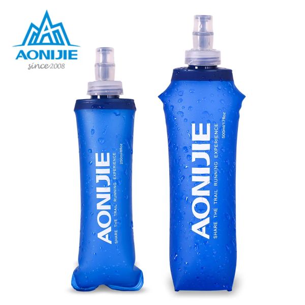 Malzemeler Aonijie SD09 SD10 250ml 500ml Yumuşak Şişe Katlanır Katlanabilir Su Şişesi TPU Çalıştırma Hidrasyon Paketi Bel Bag Yelek