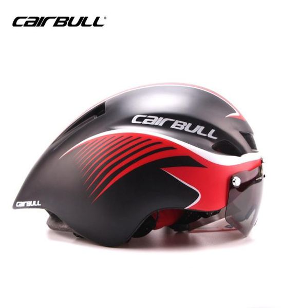 Casco da ciclismo su strada Cairbull Mtb Celmetto per cicli in bicicletta in bicicletta aerodinamica a aerodinamica bici sportiva aerodinamico triathlon con lente Sunvisor4341262