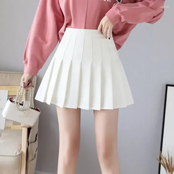 Юбки высокие юбки Wais School Короткая плиссированная японская розовая женщина 2024 весна летние корейские шорты женщины