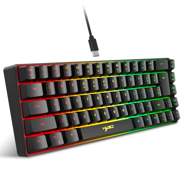 Tastaturen 68 Tasten Gaming -Tastatur USB Wired Tragbar 20 RGB -Hintergrundbeleuchtung für Windows -Laptops Computer 230715 Drop -Liefercomputer NETW OTQ26