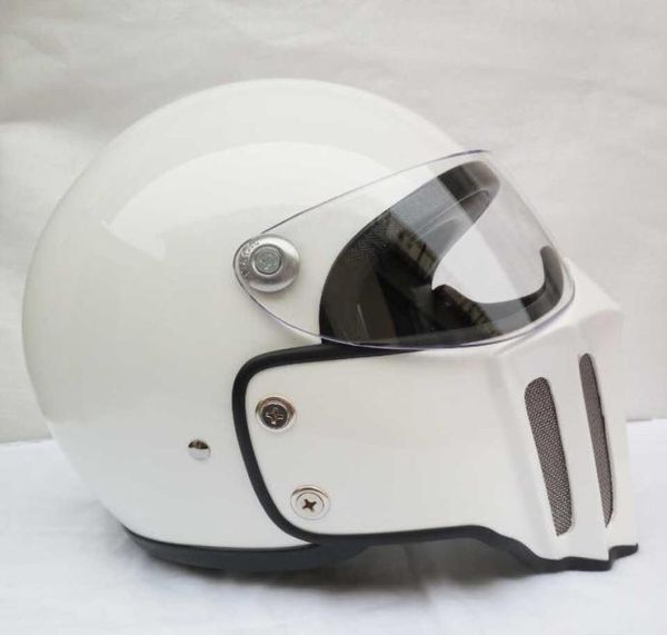 DOT FPR Tam Yüz Motosiklet Kaskı Fiberglas Maske Dirt Bike Cafe Racer Casco Özel Motokros Bisiklet Kıyıcı CR5064543