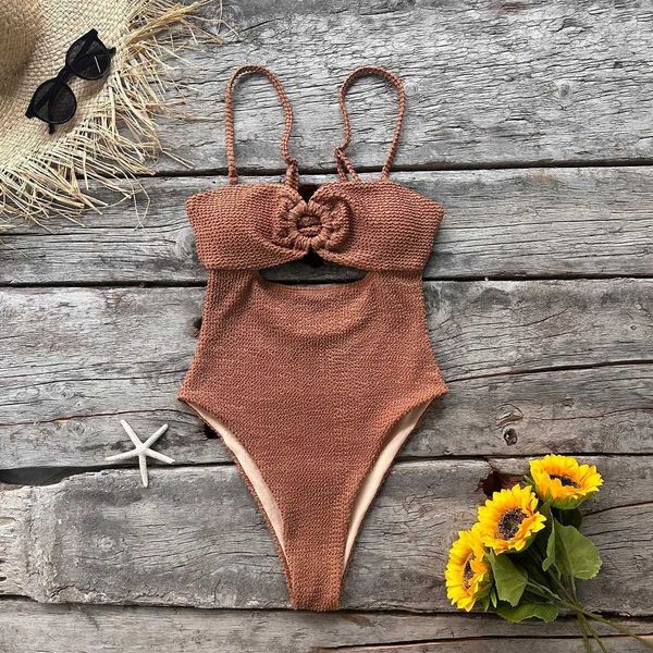 Frauen Badebekleidung 2023 sexy Bandeau Frauen One Piece Badeanzug Badebekleidung weiblicher Tanga -Badeanzug Monokini Brazilian Schwimmanzüge J240403