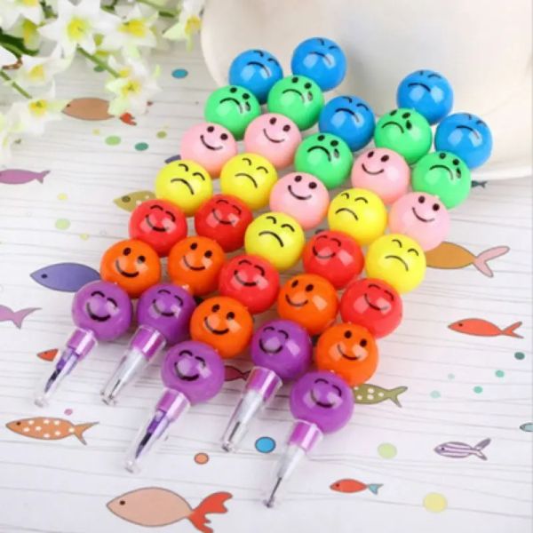 Bleistifte 20pcs/Set Creative Cartoon Smiley Face Bleistift Kreativstil Style Zucker Kürbis HB Bleistift Schullieferungen Good Student Award Award