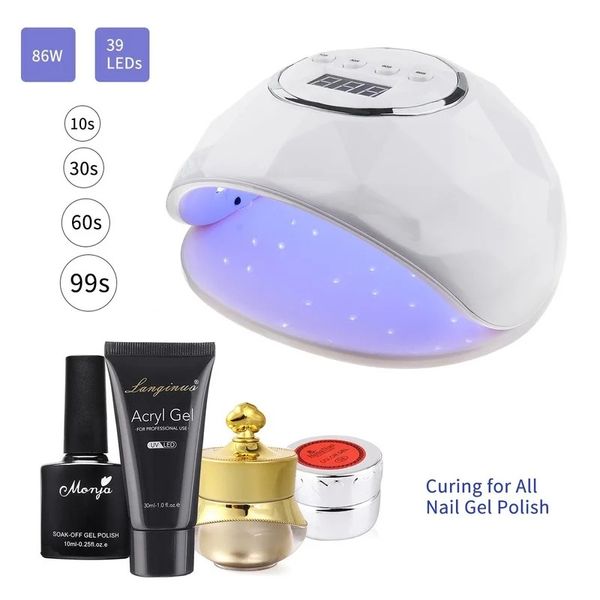 2024 Lâmpada UV Secador de unhas Sun3 48W UV 36LEDS Secagem de cura em gel de unha Gel Invisible Digital Timer exibe ferramentas profissionais de manicure para UV