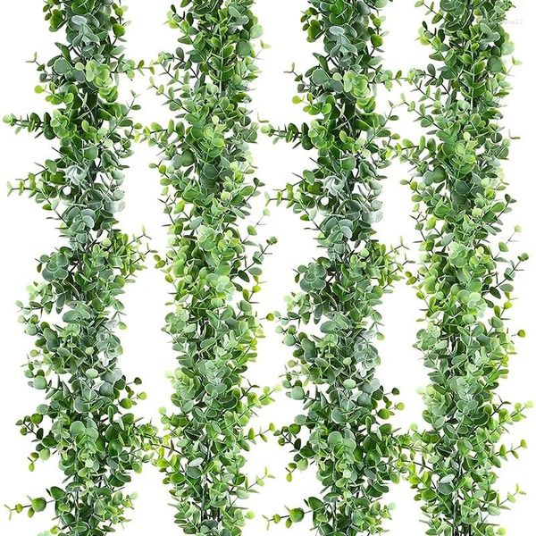 Flores decorativas 1pcs 1,8 m Plantas de eucalipto artificial Rattan Decoração de casa de casas de casas verdes folhas de grama 71220002hza