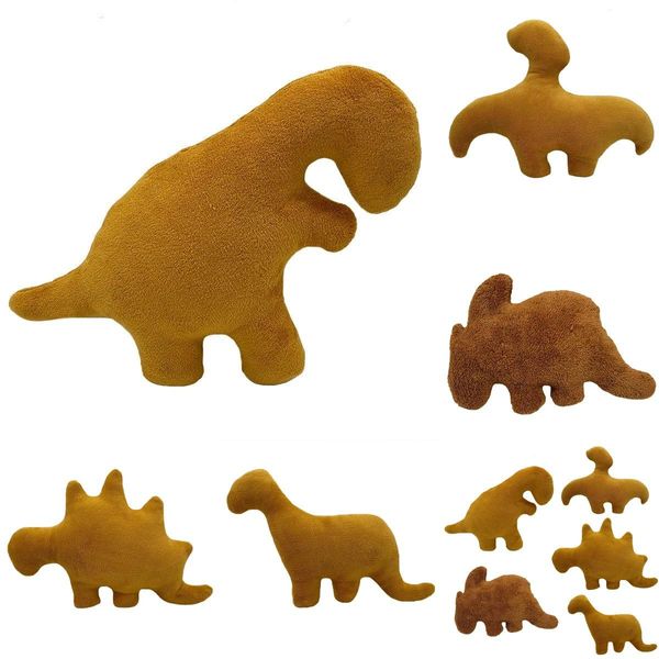 Novo Dino Frango Nugget Recheted Tyrannosaurus Rex Frango Nugget Pillow