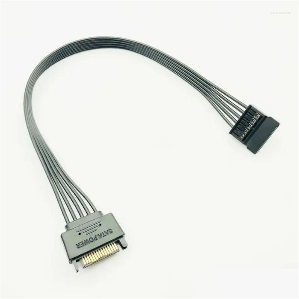 Bilgisayar Kablolar Konektörleri S 30cm Siyah Tek Kollu Sata 15pin Erkek - Kadın Güç Uzantısı HDD SSD Besleme için HDD SSD Besleme C Otsmq