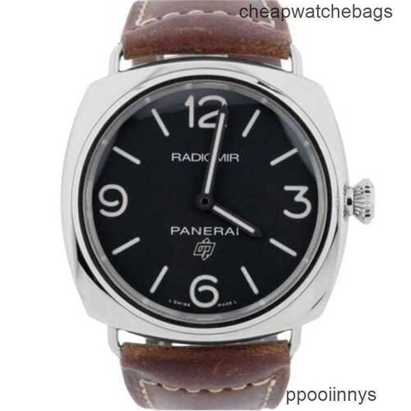 Роскошные часы Paneraiss Luminor Watch The Watch Design Design Tamersible Watch Radiomir Base Papers Pam00753 нержавеющая 45 -мм коричневая газет