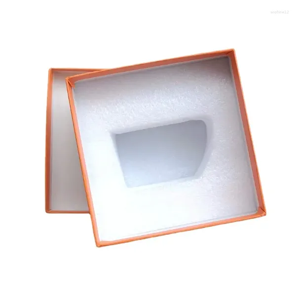 Wrap regalo in stile europeo scatola arancione carta dura per set di tazze e piatto