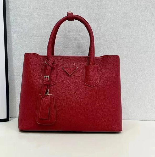 Saffriano Handtasche Totes Tasche Leder Dreieck Schilder Umhängetaschen Mode Frauen Crossbody Tasche Taschen Große Kapaktiy -Packung Verstellbare abnehmbare Riementasche