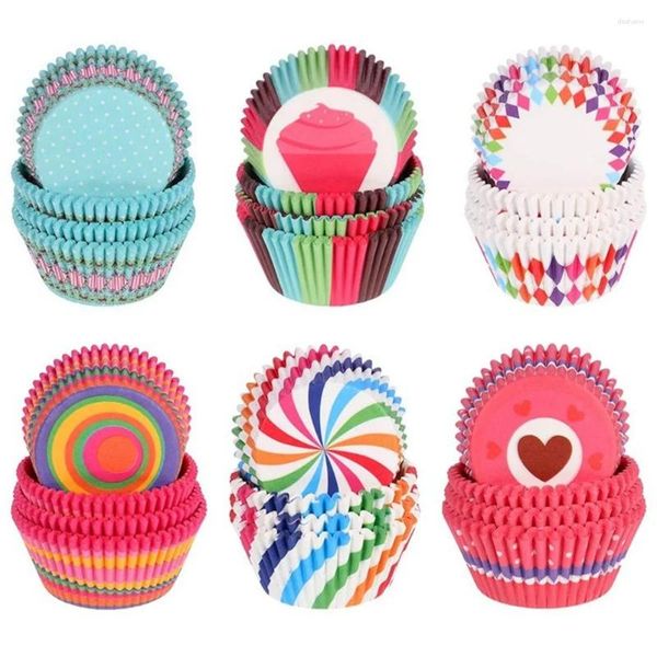 Backwerkzeuge 600 Stück Cupcake-Förmchen Kuchen-Papierverpackung für Hochzeit, Party, Geburtstag, Servieren von kleinen Desserts, Schokoladenplätzchen