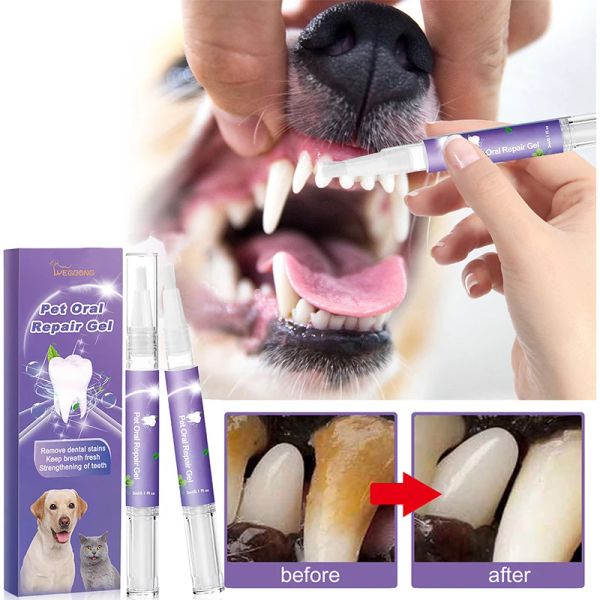 1/2 pezzi Dog Denti per gatto Pieto di pulizia della penna clegolatura da denti di spazzolino Calcolo Sicuro Tartar Rimuovi la bocca di strumento fresco