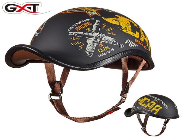 Caschi moto GXT Casco Vintage Retro Mezza Motocross Capacete Viso aperto Casco Moto Moto da corsa Equitazione6015623