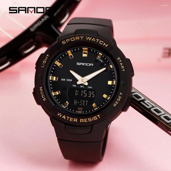 Нарученные часы Sanda Fashion Women Sports Watch G Водонепроницаемые цифровые светодиодные дамы военные электронные армейские наручные часы Часы Girl Reloj