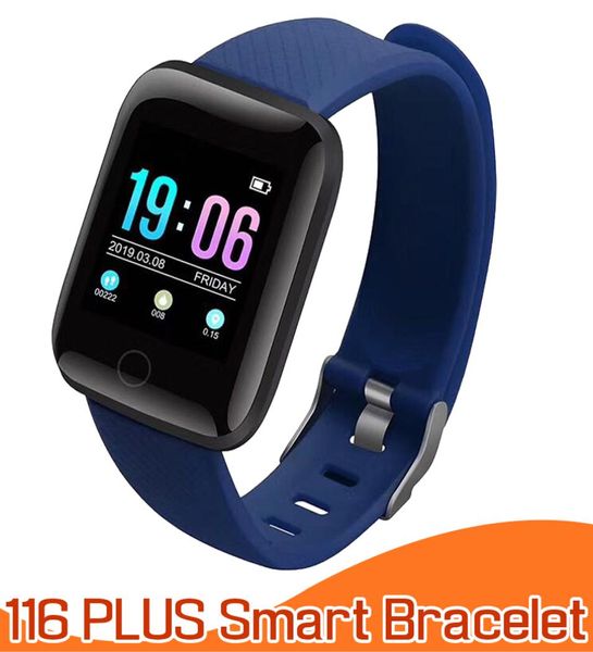 Fitness -Tracker 116 plus Smart Armband für universelle Android -Smartwatches mit Herzfrequenzblutdruck PK 115 plus Y7 M4 in Box4628315