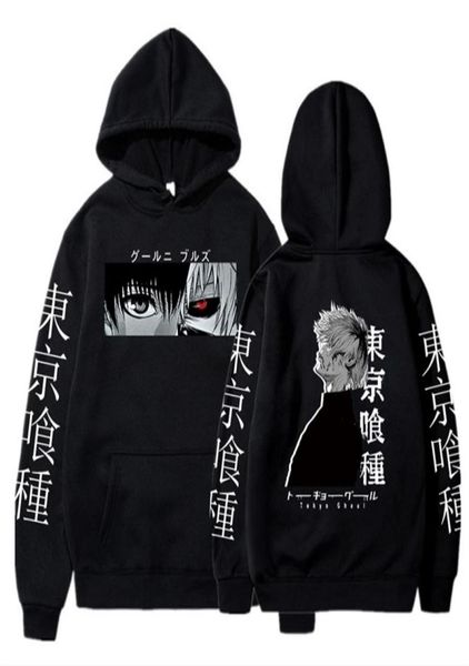 Men039s moletom moletons de Tokyo Ghoul Anime Hoodie Pullovers Ken Kaneki Tops impressos casuais Hip Hop Streetwear 2209295391295