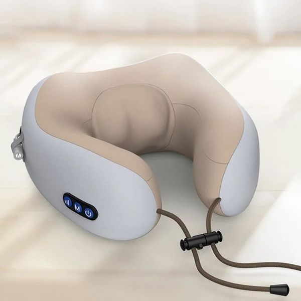 Massageador de pescoço elétrico Unhando em forma de ura multifuncional portátil massageador cervical viajar para casa carro relaxe travesseiro de massagem
