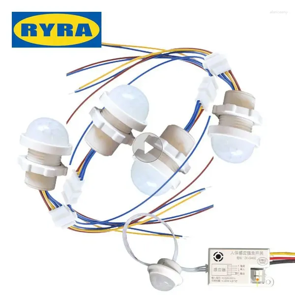 Akıllı Ev Kontrolü AC110-240V DC12-24V Otomatik Sensör Işık Anahtarı LED PIR Kızılötesi Hareket Algılama Gece Anahtarları İç Mekan Açık