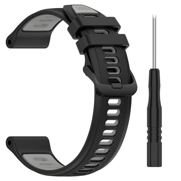 Cinghia sportiva in silicone bicolore per Garmin Forerunner 965 955 Banda solare per Forerunner 945 935 Bracciale di sostituzione Bracciale