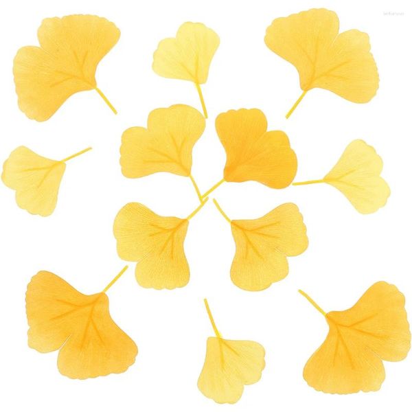 Dekorative Blumen künstlicher Ginkgo Blätter gefälschter Dekoration Party Blätter liefert Tischstreuung Gunst