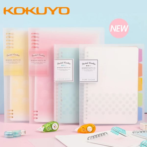 Notebooks 1pcs japonês kokuyo cor de luz leve LoosEleaf Notebook A5/B5/A4 Classificação da bobina de papelaria destacável