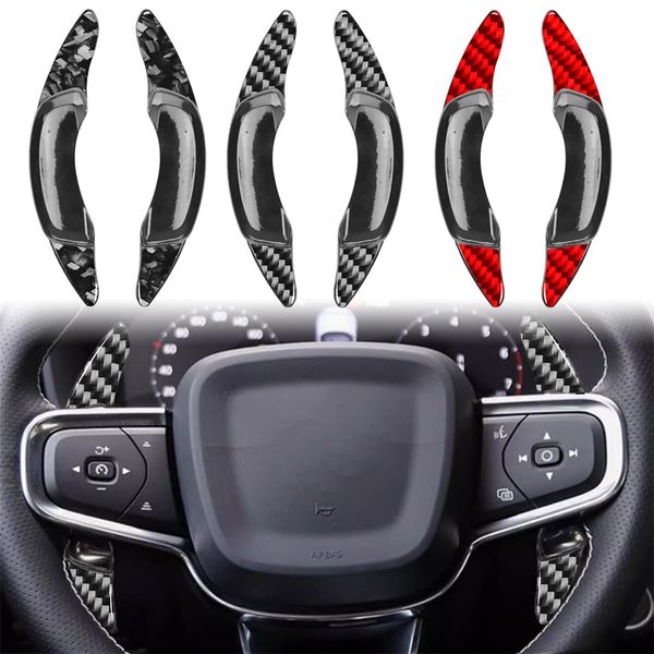 Paddle de câmbio de extensão do volante para estilo de carro para Volvo XC40 20 21 22 23 Red/Forged/Black Carbon Fiber ABS Shift Paddles