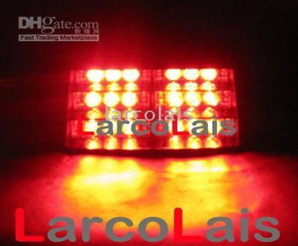 Vermelho 18 LED Strobe Flash Aviso Polícia EMS Caminhão Luz de Bombeiros Fogão Luzes de nevoeiro 18LED LAMP LAMP9650995