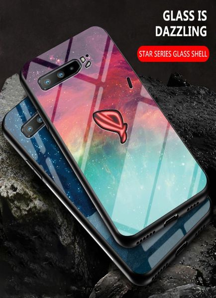 Asus Rog Telefon 3 ZS661KL ROG Telefon için İnce Pürüzsüz Yıldızlı Gökyüzü Temperlenmiş Cam Kılıf