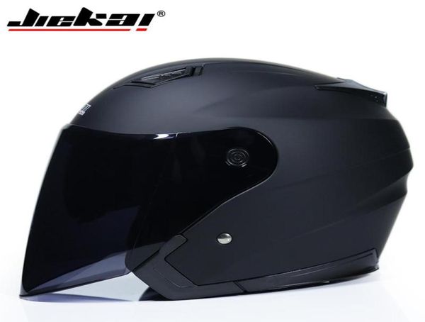 Caschi da moto Casco Open Face Capacete Para Motocicleta Cascos Moto Racing Vintage con doppia lente JK5169010053