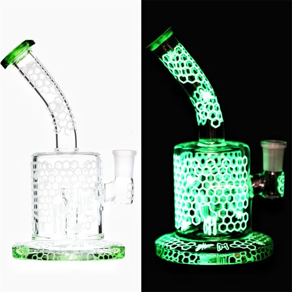 Kopfige Glasbongs Shisha/High End Glass Shisha, Wasserrohr, Wasserrohr, Wabenglanzeffekt