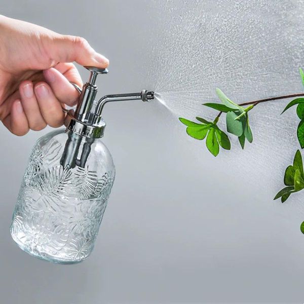 Dispensador de sabão líquido alívio garrafa de irrigação de vidro jardinagem rega flores sprinkler mão pressionado desinfetante spray 360ml