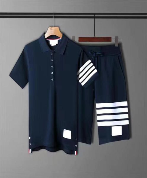 Men039s donna Magliette puro cotone Loopback Jersey marrone Knit Engineered thom Summer wear arm stripe Felpa Girocollo Pullov4478111