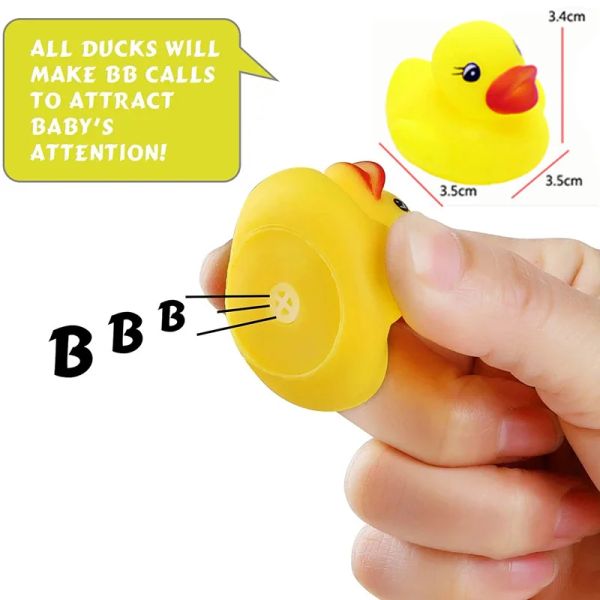 20/10pcs Baby Spielzeug süße kleine, quietschende Gummi Enten mit Squeeze Sound Soft Bad Enten lustige Wasserduschspielzeug für Kinder