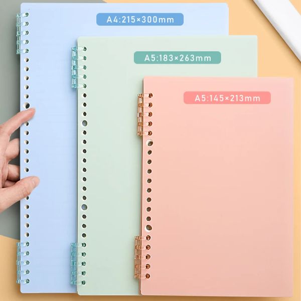 Binder 6 foglio A5/B5/A4 Copertina di libri Looseleaf 20/09/30 Hole Spiral Binder Ring Notebook Accessori Office Documenti COMBS Protettore