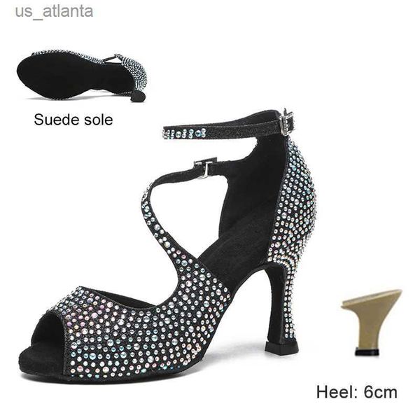 Scarpe eleganti dkzsyim danza latina da donna sala da ballo tanstone tacchi alti tacchi neri/argento/oro matrimonio h240403s5yg