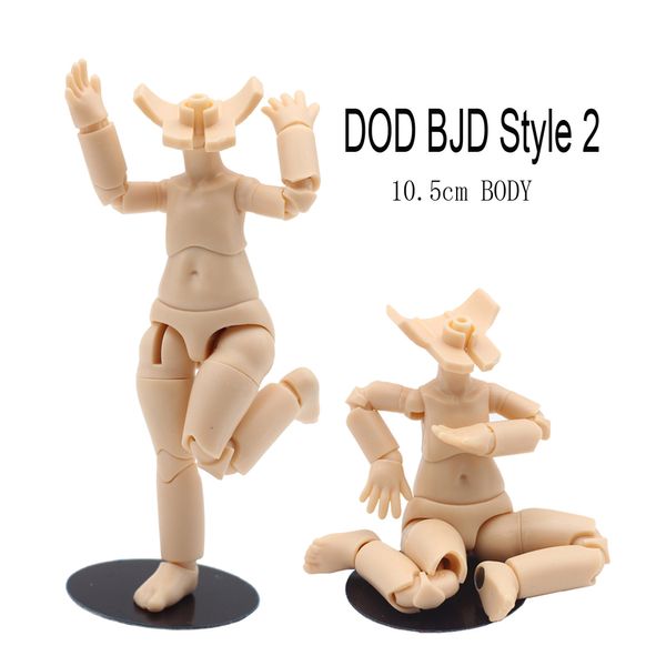 Novo corpo de plástico de boneca de 1/12BJD para boneca OB11 Clay corpora GSC DOD BJD Body OB Doll Body Acessórios