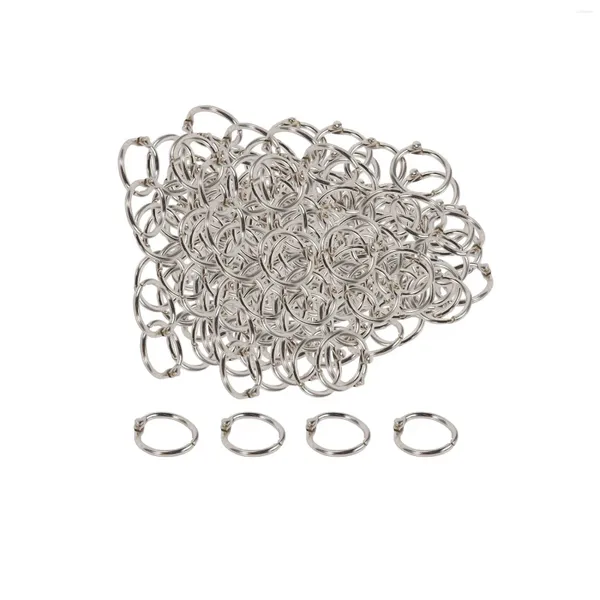 Hooks 100pcs 19mm gevşek yaprak bağlayıcı halkaları Scrapbook için Anahtar Kitap // Craft