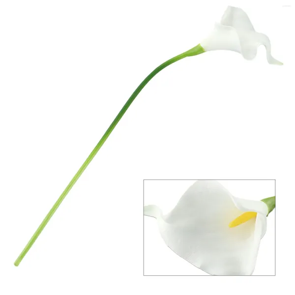 Dekorative Blumen 1 Bouquet 9PCS Calla Lily Künstliche weiße Hausdekoration Accessoires Hochzeitsfeier gefälschte Blume