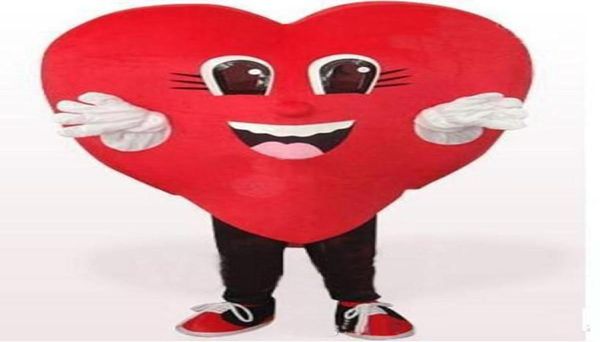 Fabbrica diretta Love Red Heart Costume della mascotte Halloween Wedding Party cuore rosso cartone animato Costume Fancy Dress Bambini adulti Siz4647717