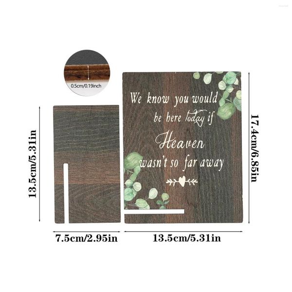 Party -Dekoration 1PCS Hochzeitszeichen Holzgedenknachricht und Souvenir -Board -Aufkleber Personalisierte Texte Mariage Decor