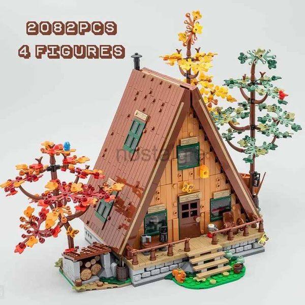 Cucine giocano cibo 2082 PCS Tipo A Frame Cottage Compatibile 21338 Architettura Four Seasons Forest Tree House Kids Toys Birthday Christmas Gift 2445