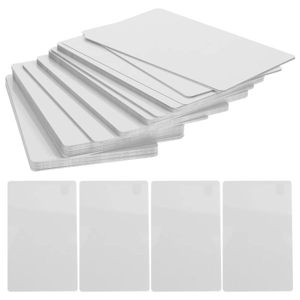 Papier 100 PCs Metall -Sublimationskarten Nennen Sie leere Gravur Aluminium Business druckbare DIY