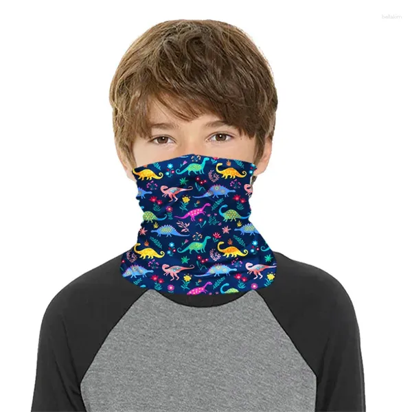 Schals Kinder Kinder Jungen Mädchen Schal Magic Bandana Neck Gaiter Tube Cartoon Print Kopfbedeckung Sonne UV-Schutz Outdoor Gesichts-Mund-Abdeckung