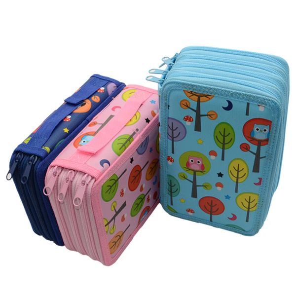 Casos estojo de lápis Estojo Escola Material Escola Supplies TRUSSE Scolaire Stylo Astuccio 4/3/2 Camadas Bolsa de lápis de gato fofa