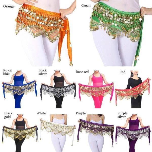 Nuova cintura di danza di pancia sexy per la Thailandia/India/Arab Women Dancer Skircer Gont Waist Chain Tassels Scarf Scarf Show costumi 10 colori